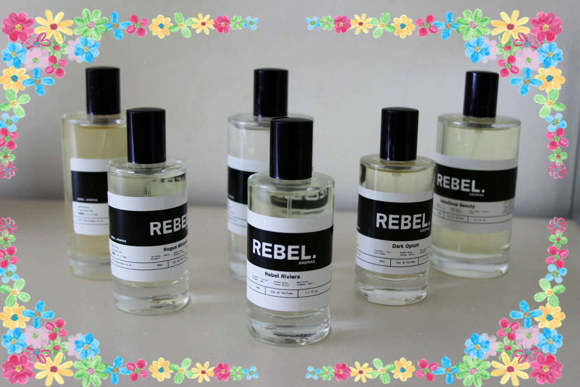 Rebel Aromas perfume bottles